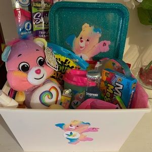 9in Rainbow care bear stash bear set